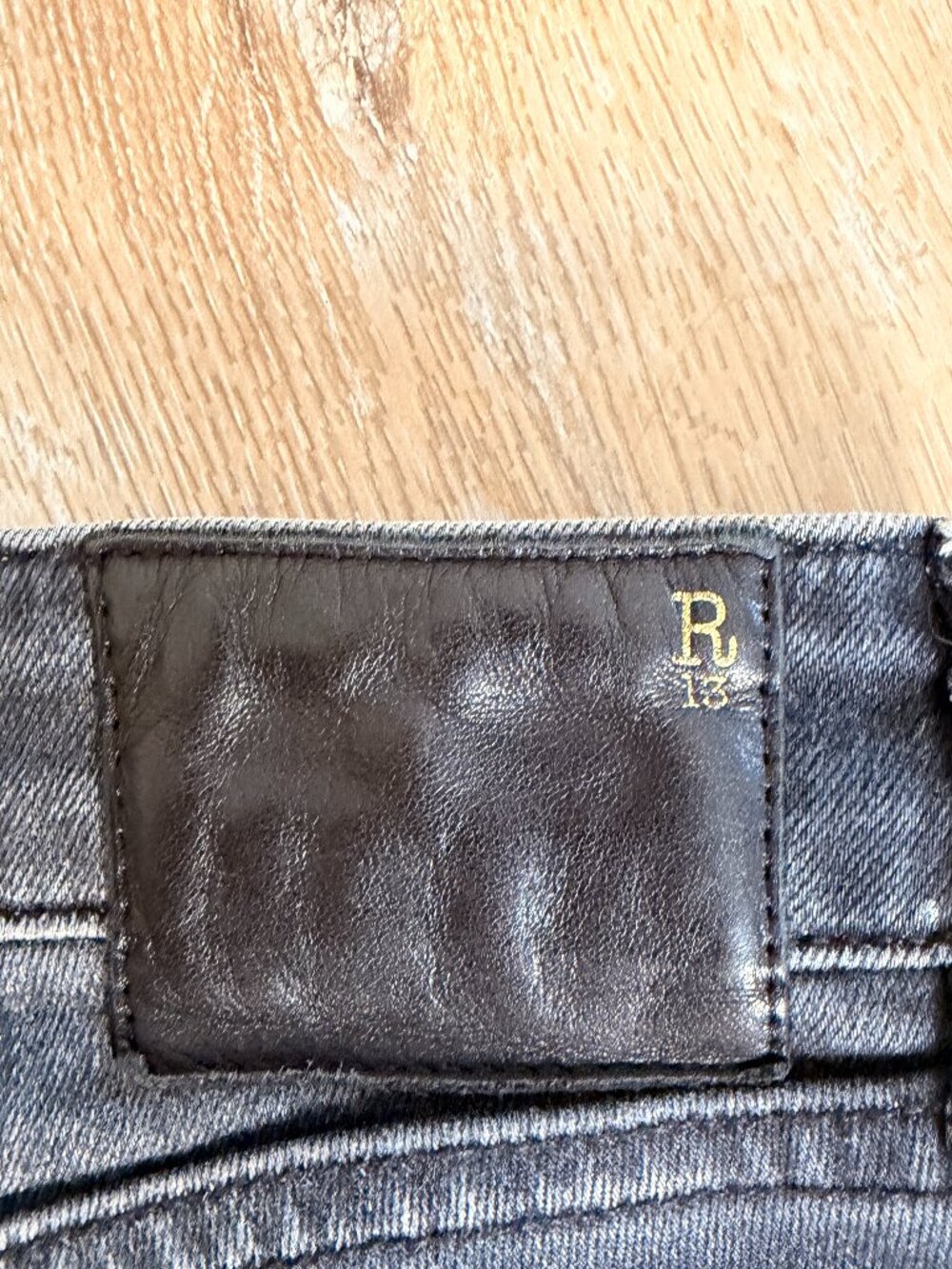 R13 "Kate Skinny" Distressed Jeans 28 - Picture 9 of 13
